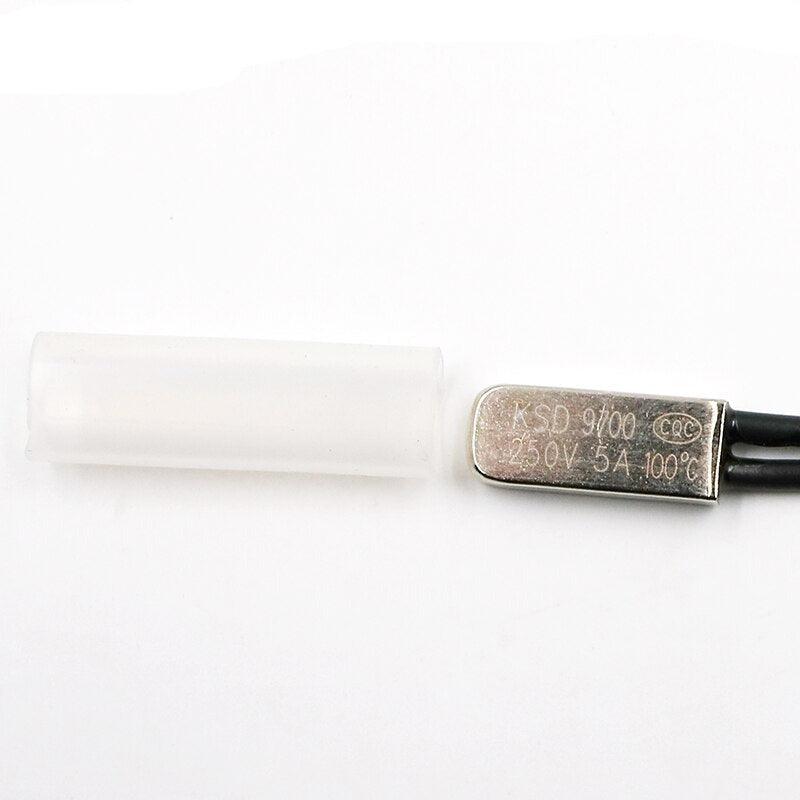 2PCS KSD9700 250V 5A BIMETAL DISC TEMPERATURE SWITCH N/O NORMAL OPEN NO THERMOSTAT THERMAL PROTECTOR 40~135 DEGREE CENTIGRADE.