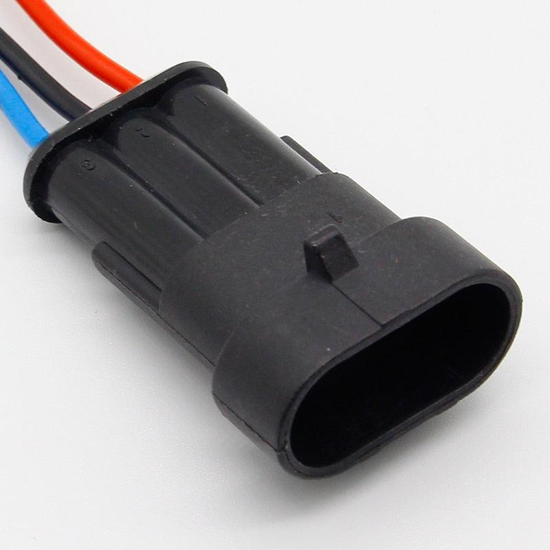 3 Pin Way Sealed Waterproof Electrical Wire Connector Plug Set auto connectors with cable.