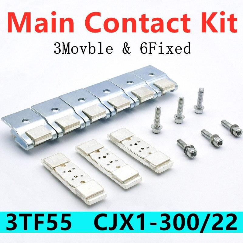 3TY7550-0A Main Contact Kit for 3TF55 Contactor Spare Parts CJX1-300/22 Fixed and Moving Silver Contact.