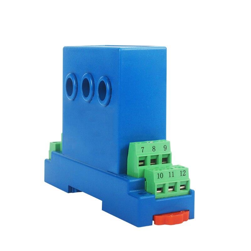 3 Phase Current Transmitter 4-20ma 0-5v 0-10v Analog output Perforated Three Phase Ampere Signal Transducer.