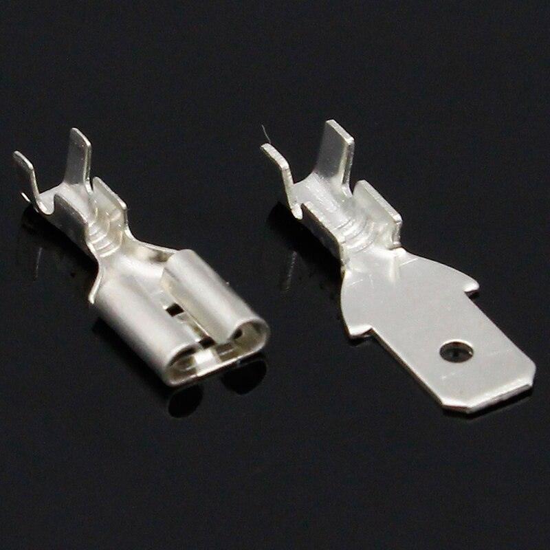 4.8mm Crimp Terminal Female Spade Connector + Male Spade Connector+ Case.