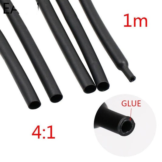4/6/8/12/16/18/20/24/32/40/52MM 4:1 Ratio Heat Shrink Tube With Glue Dual Wall Adhesive Lined Tubing Sleeve Wrap Wire Cable Kit.