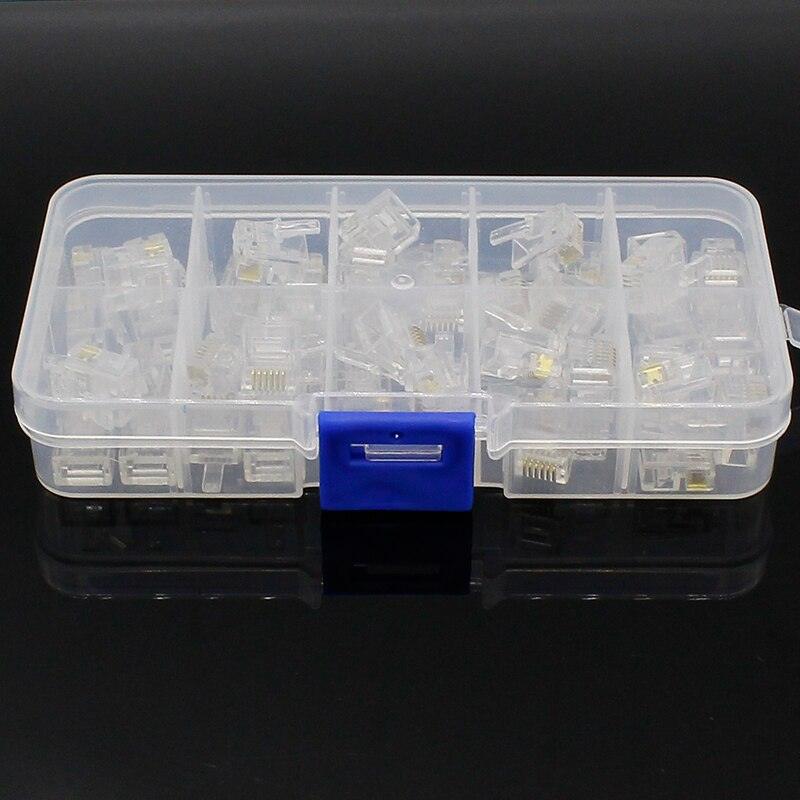 50 pcs RJ11 6P6C Modular Jack Network Male Plugs, 6 Pin, Telephone Connector.