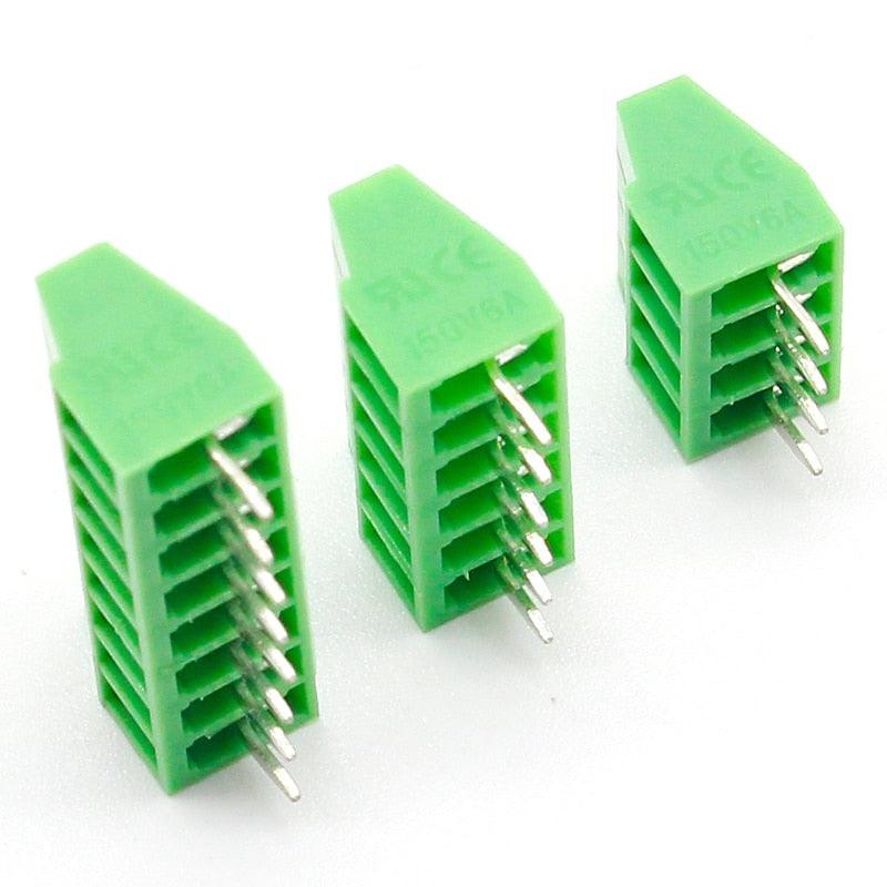50pcs 2.54MM PCB Universal Screw Terminal Blocks Connector 2/3/4/5/6/7/8/9/10-12 Pin/Poles KF120 Straight Pin Copper.