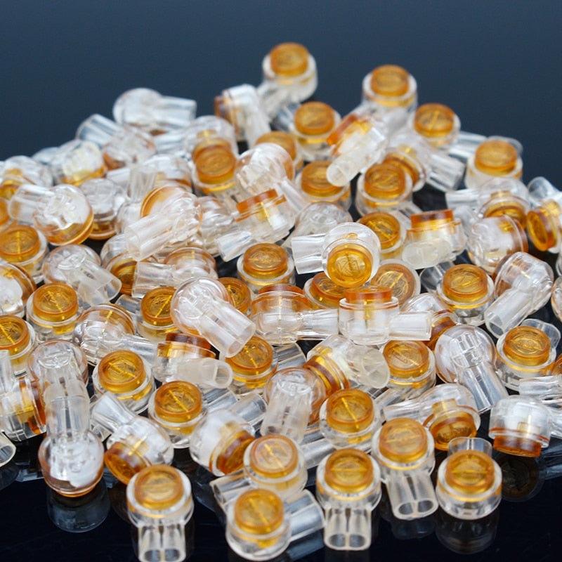 50pcs Rj45 Connector Crimp Connection Terminals K1 K2 K3 Connector Waterproof Wiring Ethernet Cable Telephone Cord Terminals.