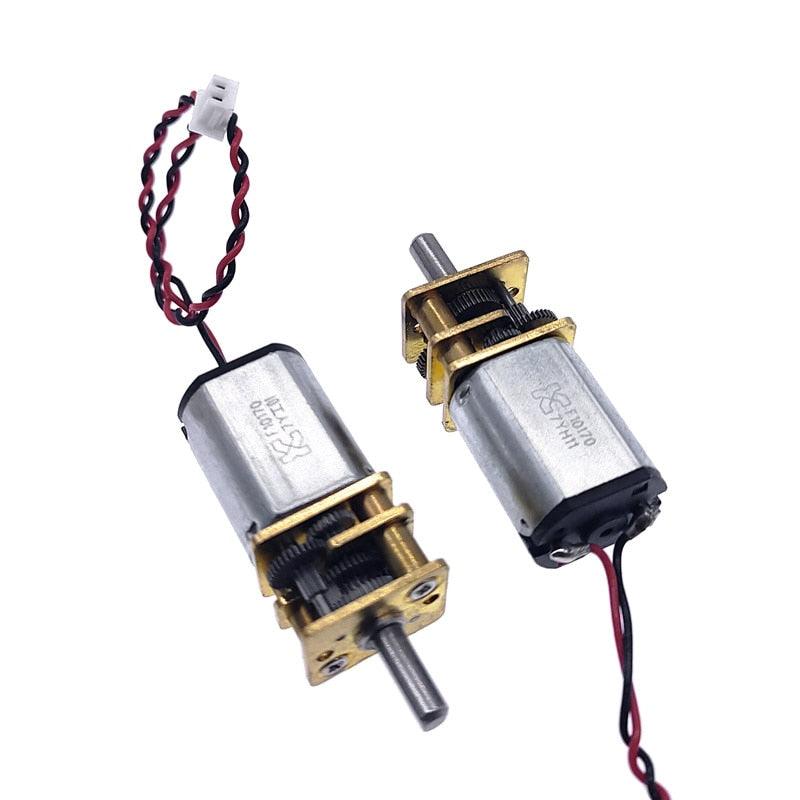 5Pcs G12-N20 Micro Metal Gear Motor with Gearwheel DC Motors Reduction motor D shaft 3V-9V rated voltage 6V rated speed 66RPM.