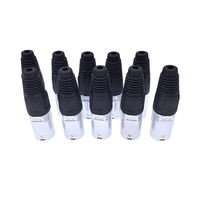 8p8c RJ45 net work waterproof connector,IP65  D socket panel ethernet connector.