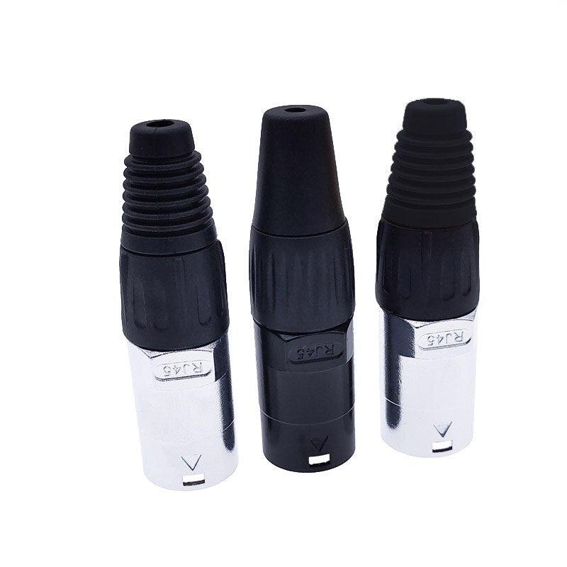 8p8c RJ45 net work waterproof connector,IP65  D socket panel ethernet connector.