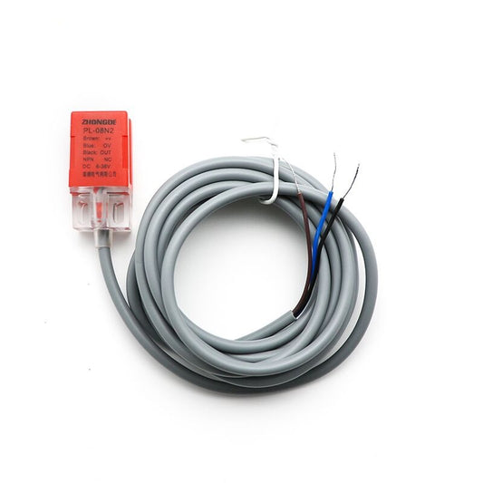 PL-08N2 Square Proximity Switch Inductive Sensor Metal Switch Three-wire NPN Normally Closed DC 6V 36V.