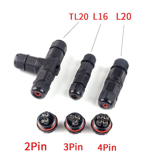 IP68 waterproof connector assembly type wire and cable quick connector 2/3/4/PIN.