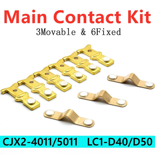 Main Contact Kit for LC1D50  LC1D40 Fixed and Moving Contacts CJX2-5011 CJX2-4011.
