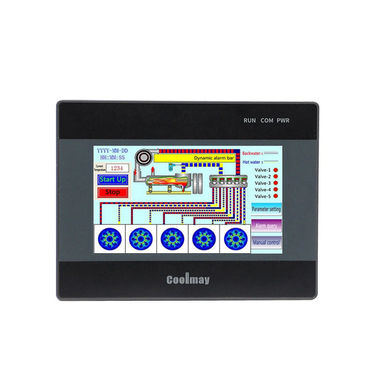 QM3G-43FH  4.3 Inch 12DI 12DO relay output RS485 RS232 Industrial All-in-one PLC Touch Screen.