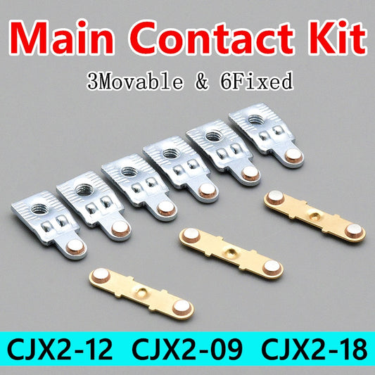 Main Contact Kit For AC Contactor CJX2 1210 1810 0910 Moving and Fixed Contacts CJX2 1201 1801 0901.
