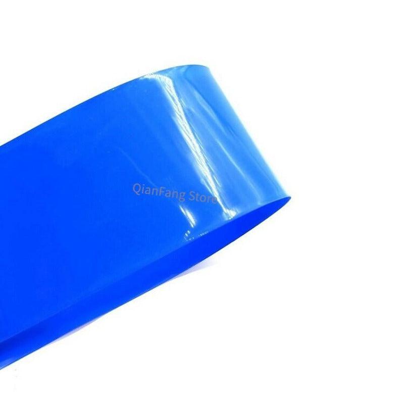 PVC Heat Shrink Tube 185mm Width Blue Protector Shrinkable Cable Sleeve Sheath Pack Cover for 18650 Lithium Battery Film Wrap.