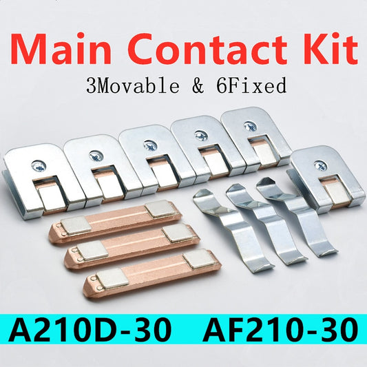 Contact Set ZLD/ZL210 for AF210-30 Contactor Accessories A210D-30 Moving and Fixed Contacts.