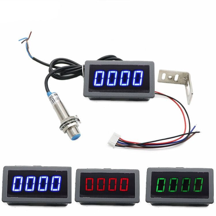 12V Car Tachometer Blue LED Tach Gauge Meter Digital Display