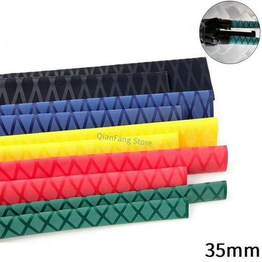 1M 35mm Anti Slip Heat Shrink Tube for Fishing Rod Bicycle Wrap Electric Insulation Nonskid Waterproof Handle Racket Grip Sleeve.