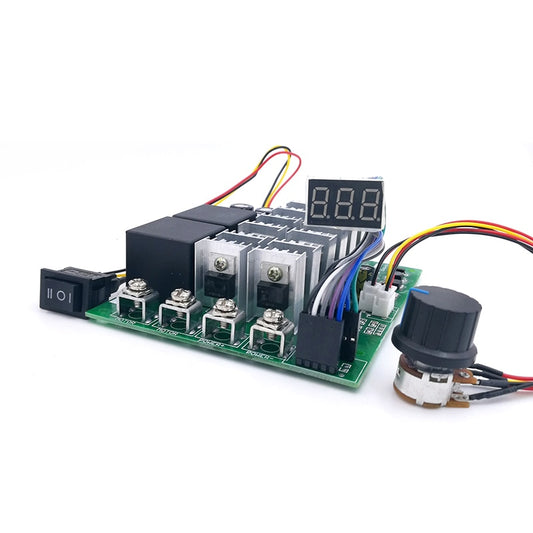 60A Digital display PWM speed controller module 10-55V 0~100% adjustable forward reversal.