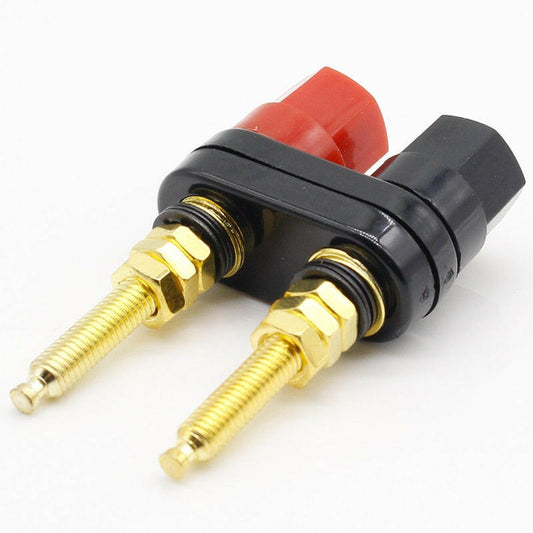 1pcs Gold Plated Banana Plug Connector Speaker Amplifier Extended Terminal Binding Post.