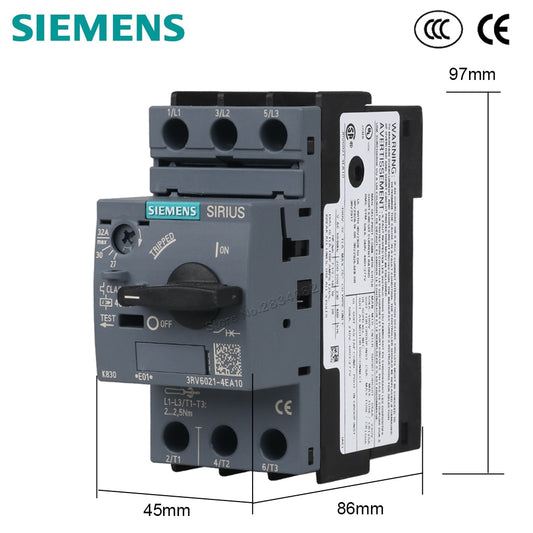 27-32A Motor Protective Circuit Breaker Selector button Class 10 400A 3RV6021-4EA10 SIEMENS.