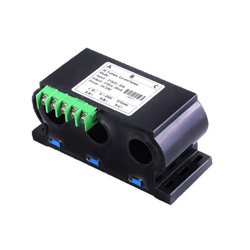 AC 0-100A 3 Phase Current Transducer 3 wire Analog Output 4-20ma 0-10v Three Phase AC Current Transducer.