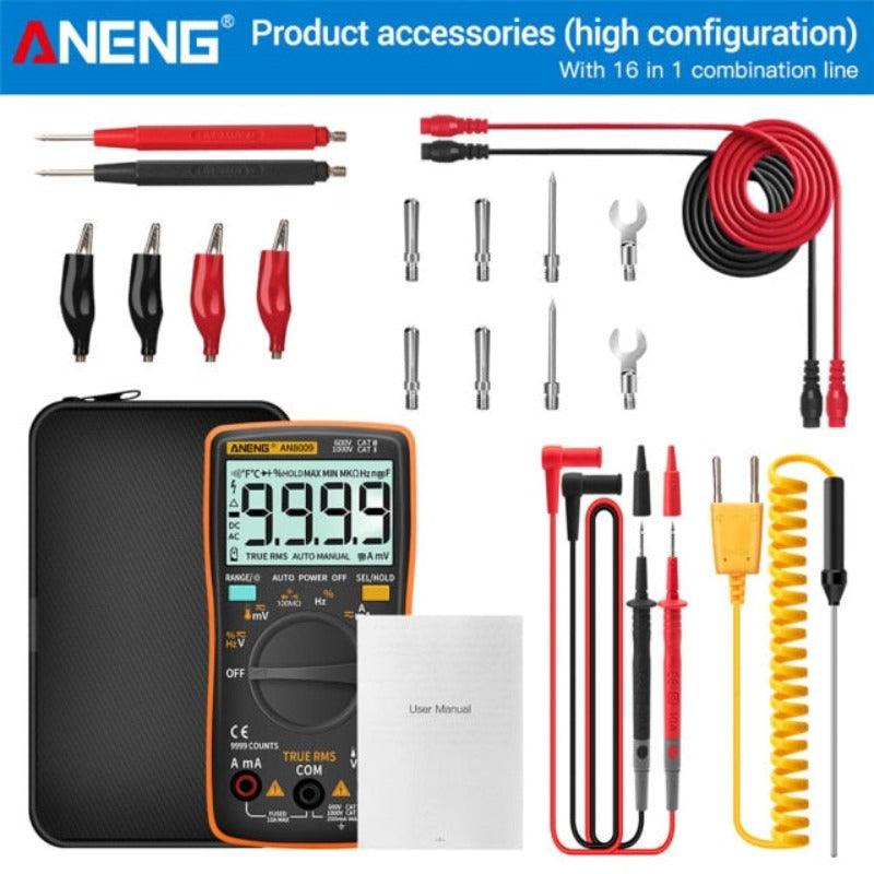 ANENG- AN8009 Digital Multimeter Transistor Testers| Capacitor True-RMS Tester.