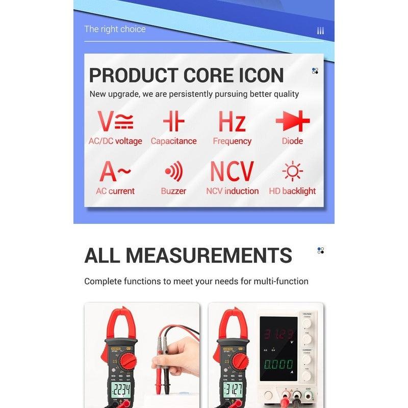 ANENG- ST181 Clamp Meter| DC/AC Current 4000 Counts Ohm Test.