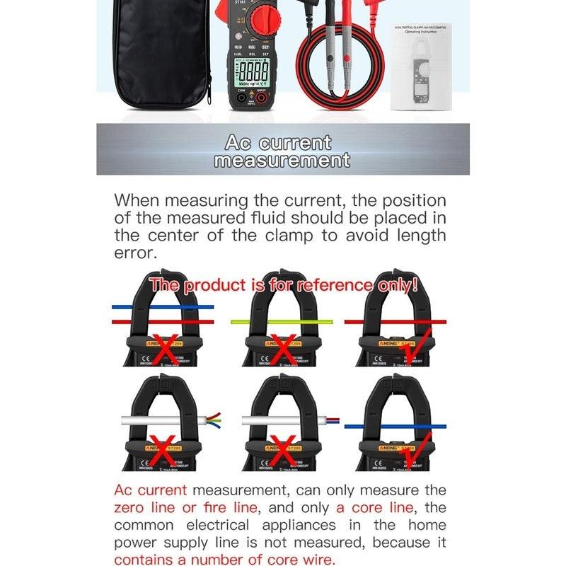 ANENG- ST181 Clamp Meter| DC/AC Current 4000 Counts Ohm Test.