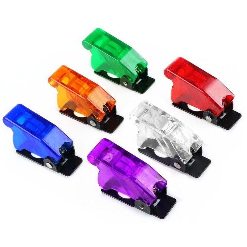 Auto Car Boat Truck Illuminated Led Toggle Switch| With Safety Aircraft Flip Up Cover Guard  12V20A transparent.flip up toggle switch