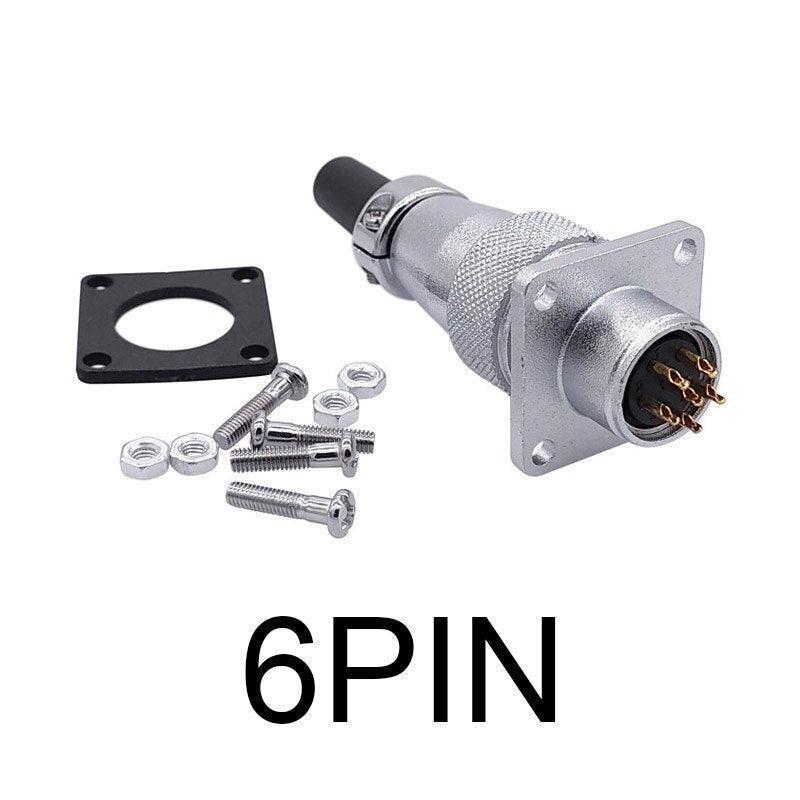 Aviation plug and socket aviation connector WS16 2-10pin female head male seat connector with anti-leakage reverse installation.