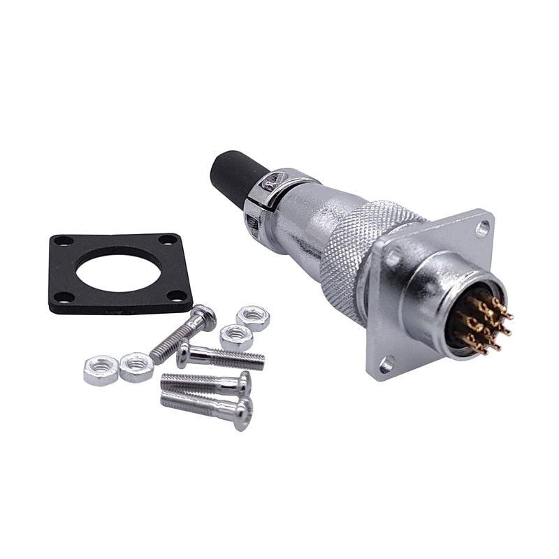 Aviation plug and socket aviation connector WS16 2-10pin female head male seat connector with anti-leakage reverse installation.