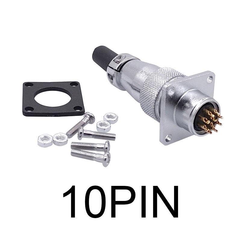 Aviation plug and socket aviation connector WS16 2-10pin female head male seat connector with anti-leakage reverse installation.