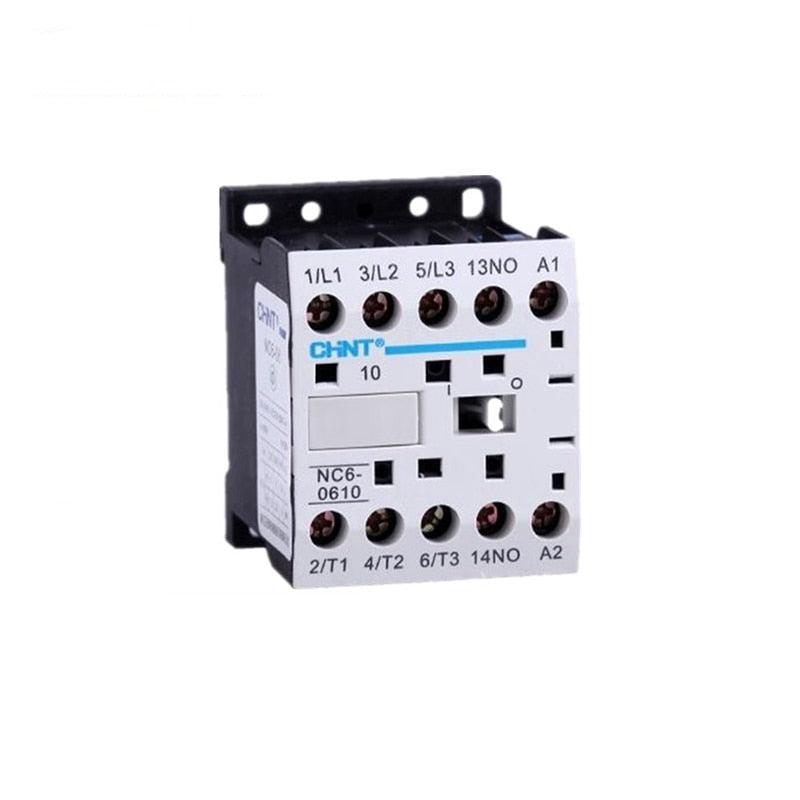 nc6 contactor,CHINT AC Contactor NC6-0610 6A 1NO AC220V 24V 380V Normally Open