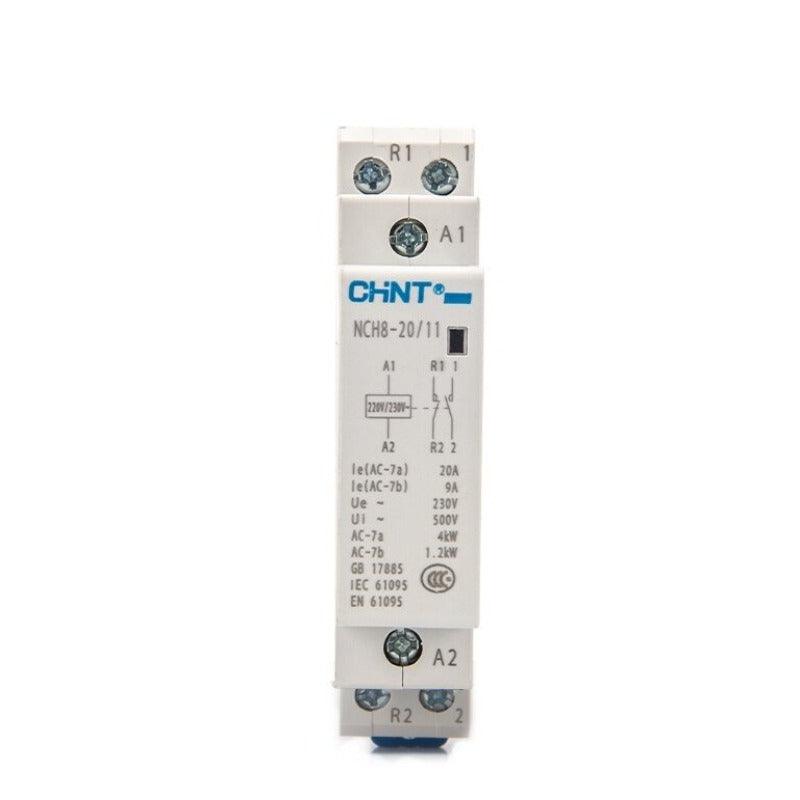 CHINT CHNT NCH8-20 Modular AC household Contactor 220V 230V AC 20A 1NO 1NC 2NO 2NC.
