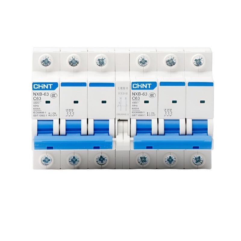 CHINT CHNT NXB-63 Dual Power Supply Interlock Switch New DZ47 Interlock Conversion 2PC Type 63A City Power Switch.