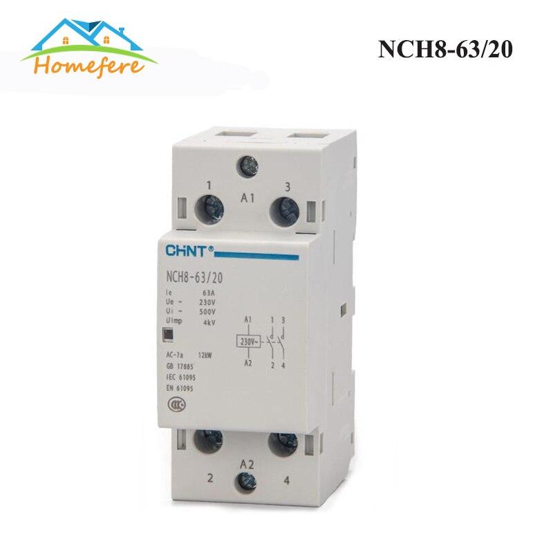 CHINT NCH8-40/40 NCH8-63/40 NCH8-40/40 Din Rail Household AC din rail contactor.