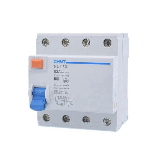 CHINT NL1-63 1P+N 2P 3P+N 4P 63A 40A 25A 30MA RCCB 50HZ/ electromagnetic leakage Residual current protection CE.