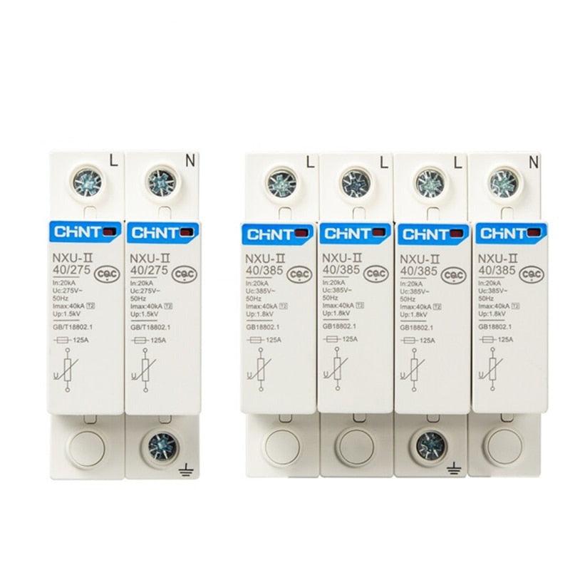 CHINT NXU-II Surge Protective Device 2P 3P 4P 15kA 40KA 65KA 100KA Surge Arrester Protect Electric System.