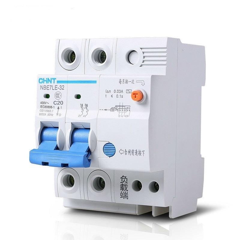 CHNT CHINT Leakage Circuit Breaker Household With Electric Protection Circuit Breaker NBE7LE 2P 16A 20A 25A 32A 40A 63A.