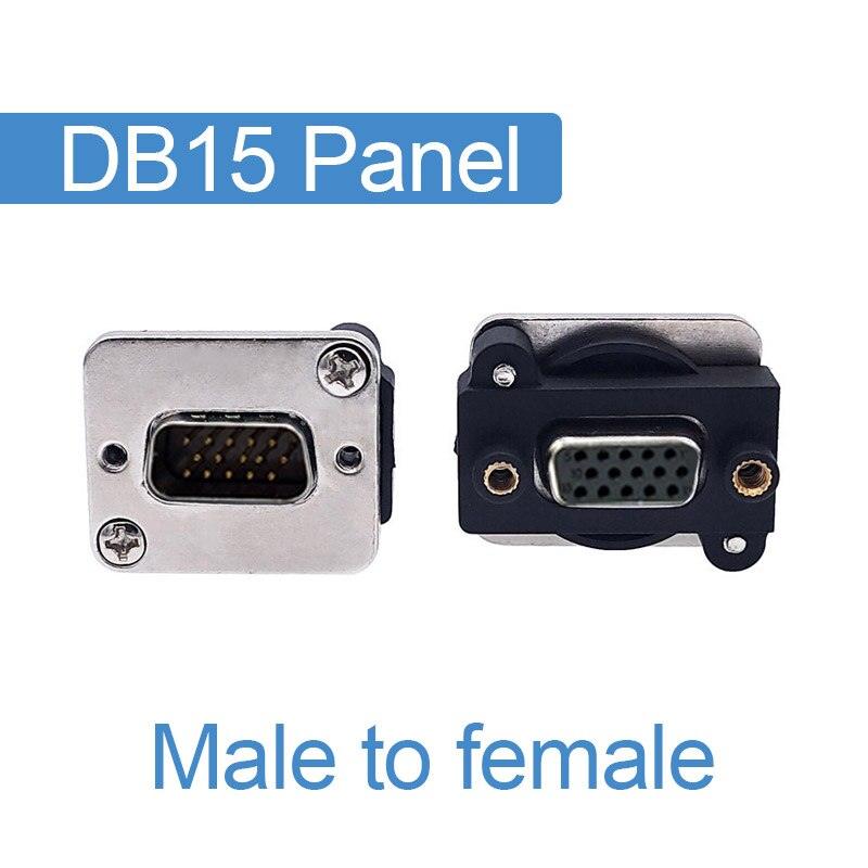 DB15 Female to Female connector VGA socket panel install DB9.