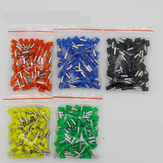 insulated terminals e2508,E2508 Tube insulating terminals 2.5MM2 100PCS/Pack Insulated Cable Wire Connector Insulating Crimp Terminal Connector E-.
