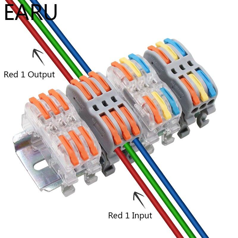 EARU- 1/2/3/5P Din Rail Type Quick Fast Cable Wiring Connection Terminal.