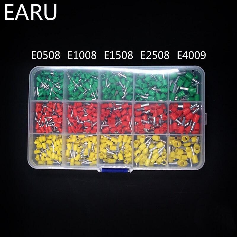 EARU- 600pcs/lot 3 Colors 15 Types Tube insulating Terminals Connector| 22~12AWG.