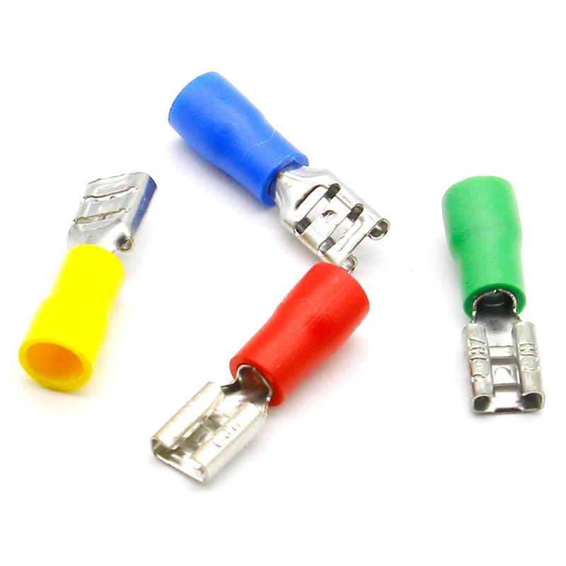 FDD2-187 Female Insulated Electrical Crimp Terminal for 16-14 AWG Connectors Cable Wire Connector 100PCS/Pack FDD2-187 FDD.