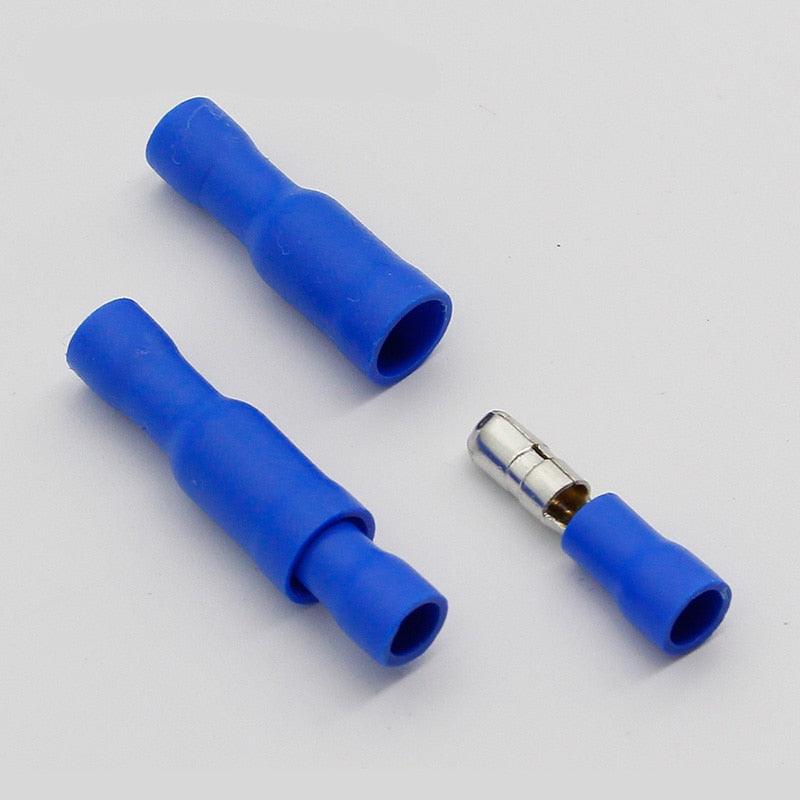 Female and Male Insulated Electric Connector Crimp Bullet terminal for 22~16 AWG Audio Wiring.