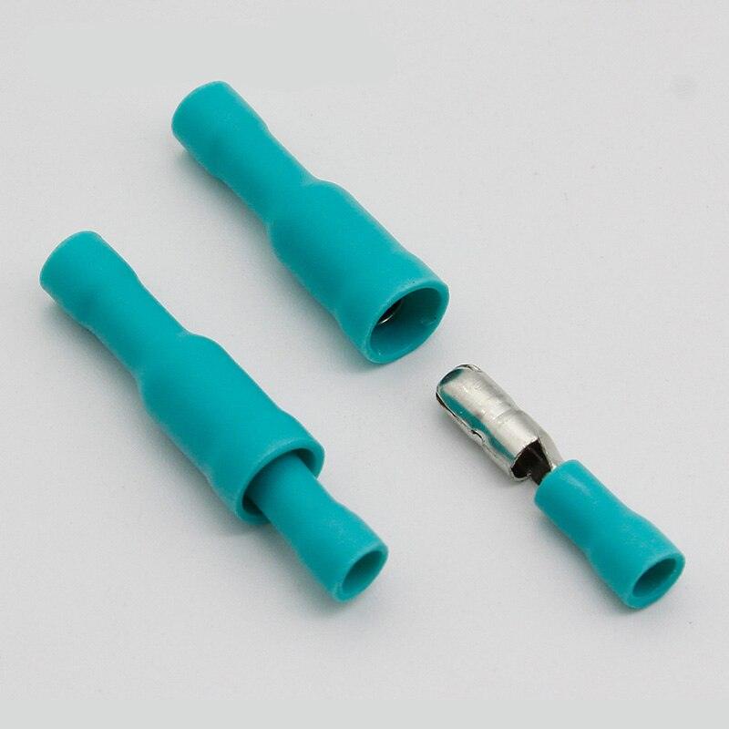 Female and Male Insulated Electric Connector Crimp Bullet terminal for 22~16 AWG Audio Wiring.