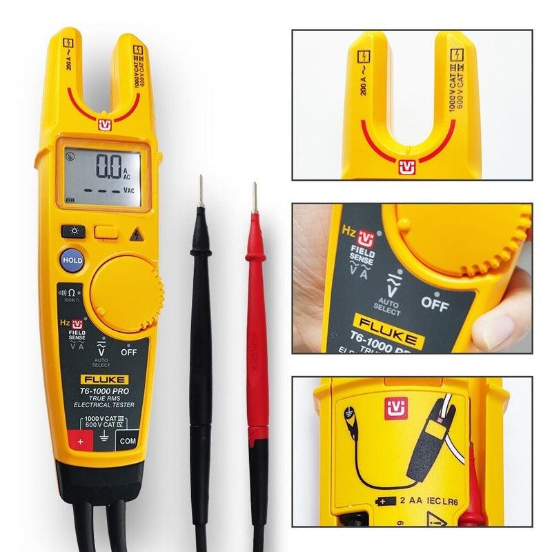 FLUKE T6-1000 PRO Clamp Ammeters 1000V AC/DC Non-Contact Voltage Clamp Meter Continuous Current Electrical Tester True RMS.