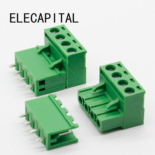 Free shipping 10 sets ht5.08 4pin Terminal plug type 300V 10A 5.08mm pitch connector pcb screw terminal block.
