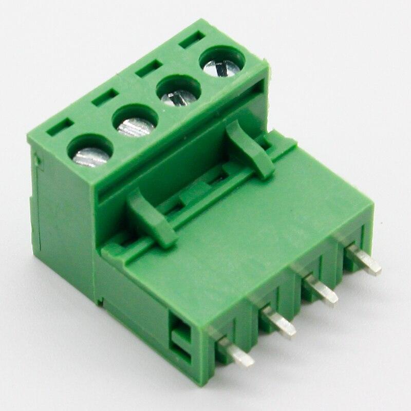 Free shipping 10 sets ht5.08 4pin Terminal plug type 300V 10A 5.08mm pitch connector pcb screw terminal block.