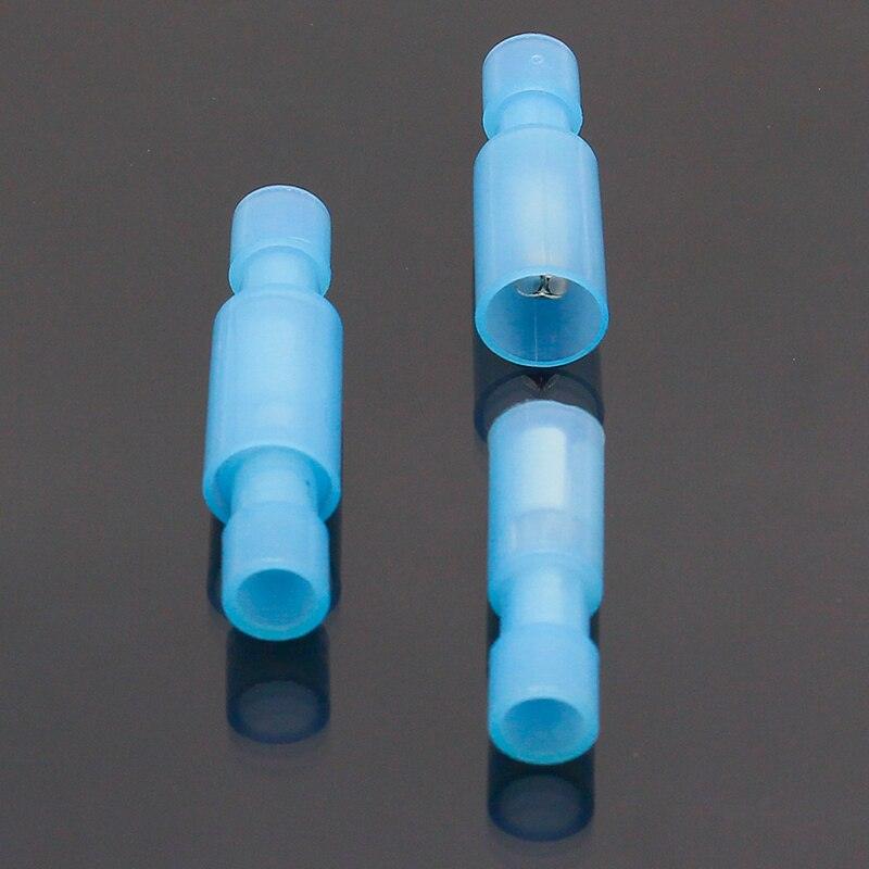 FRFNY+MPFNY 50PCS translucent Bullet Shaped Female Male Insulating Joint Wire Connector.50 sets crimp terminal bullet